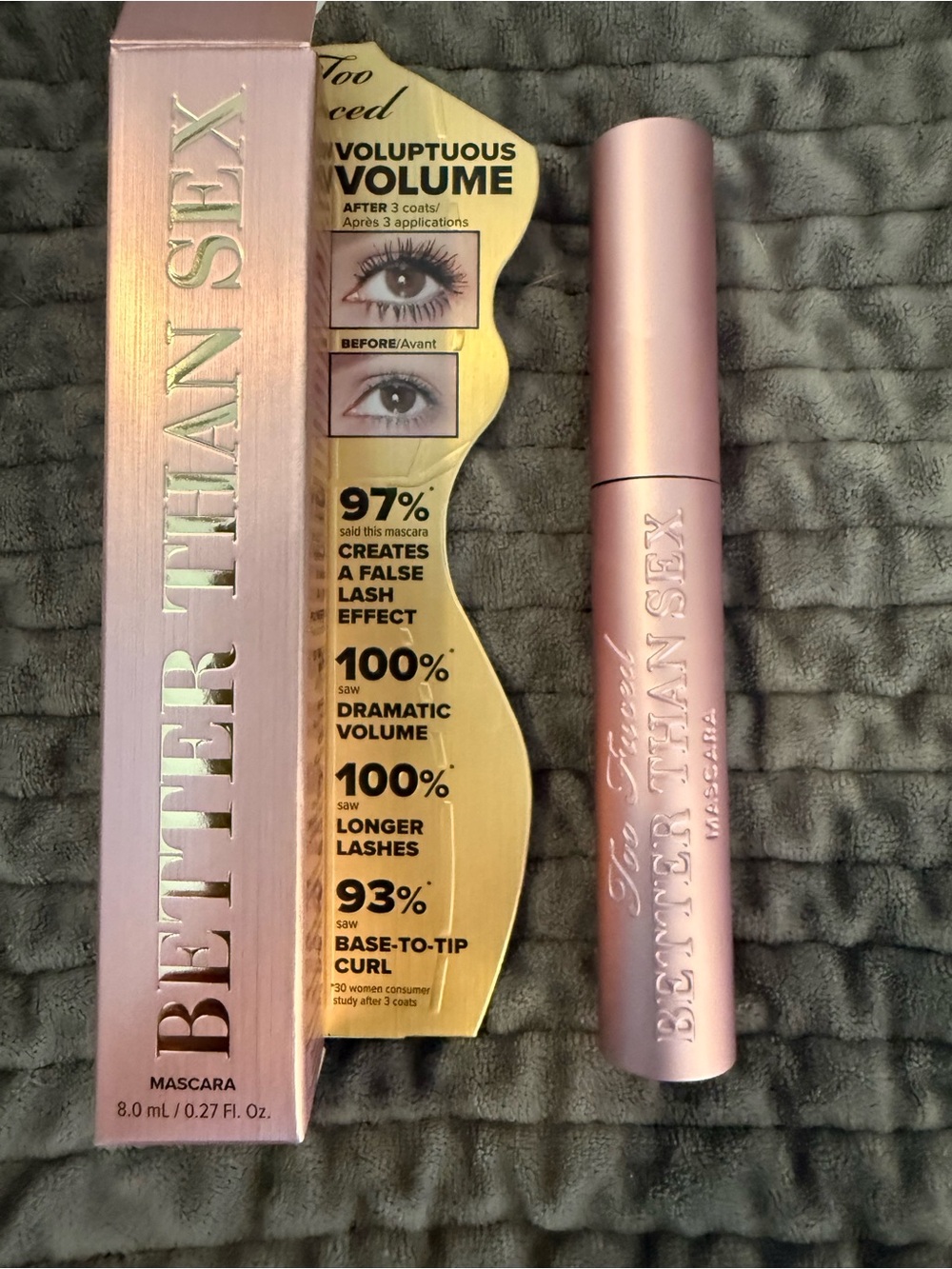 🔥NWT🔥Too Faced Better Than Sex Mascara — Black